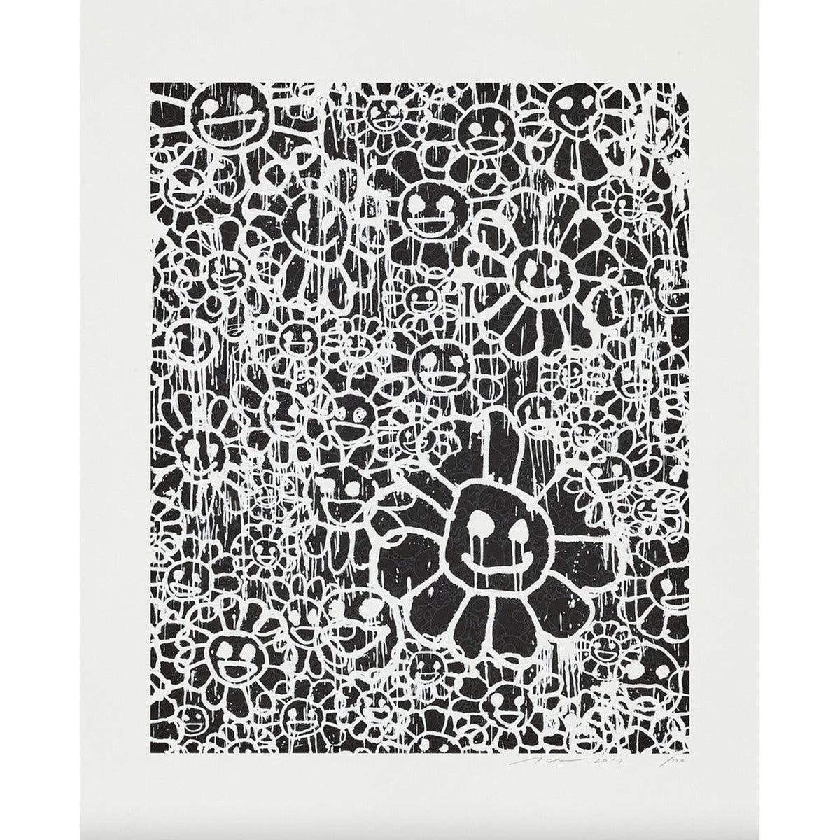 Takashi Murakami, MADSAKI Flowers B Black (working title), 2017, 2017