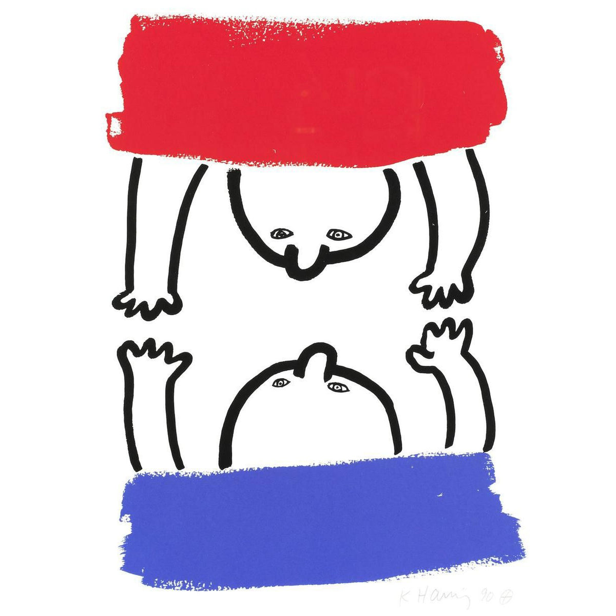 Keith Haring, The Story Of Red And Blue 15, 1989