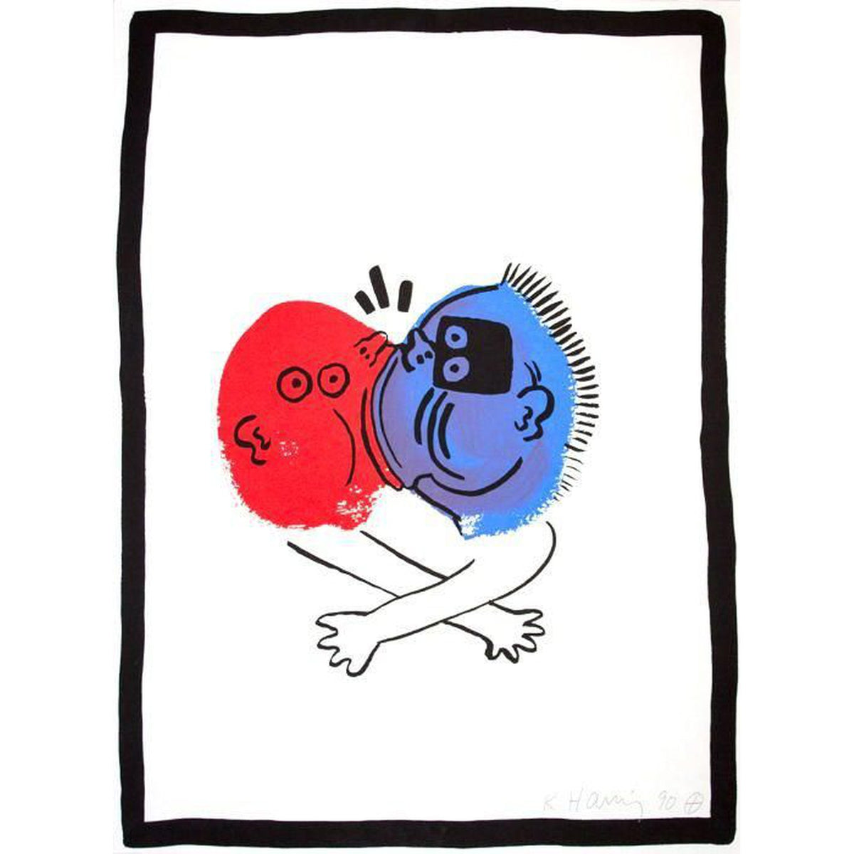 Keith Haring, The Story Of Red And Blue 19, 1989