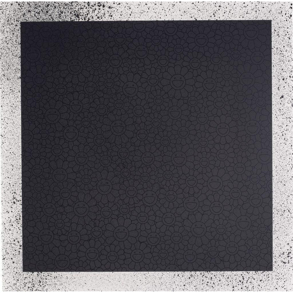 Takashi Murakami, Black Flowers Square (TM/KK For BLM), 2020, 2020