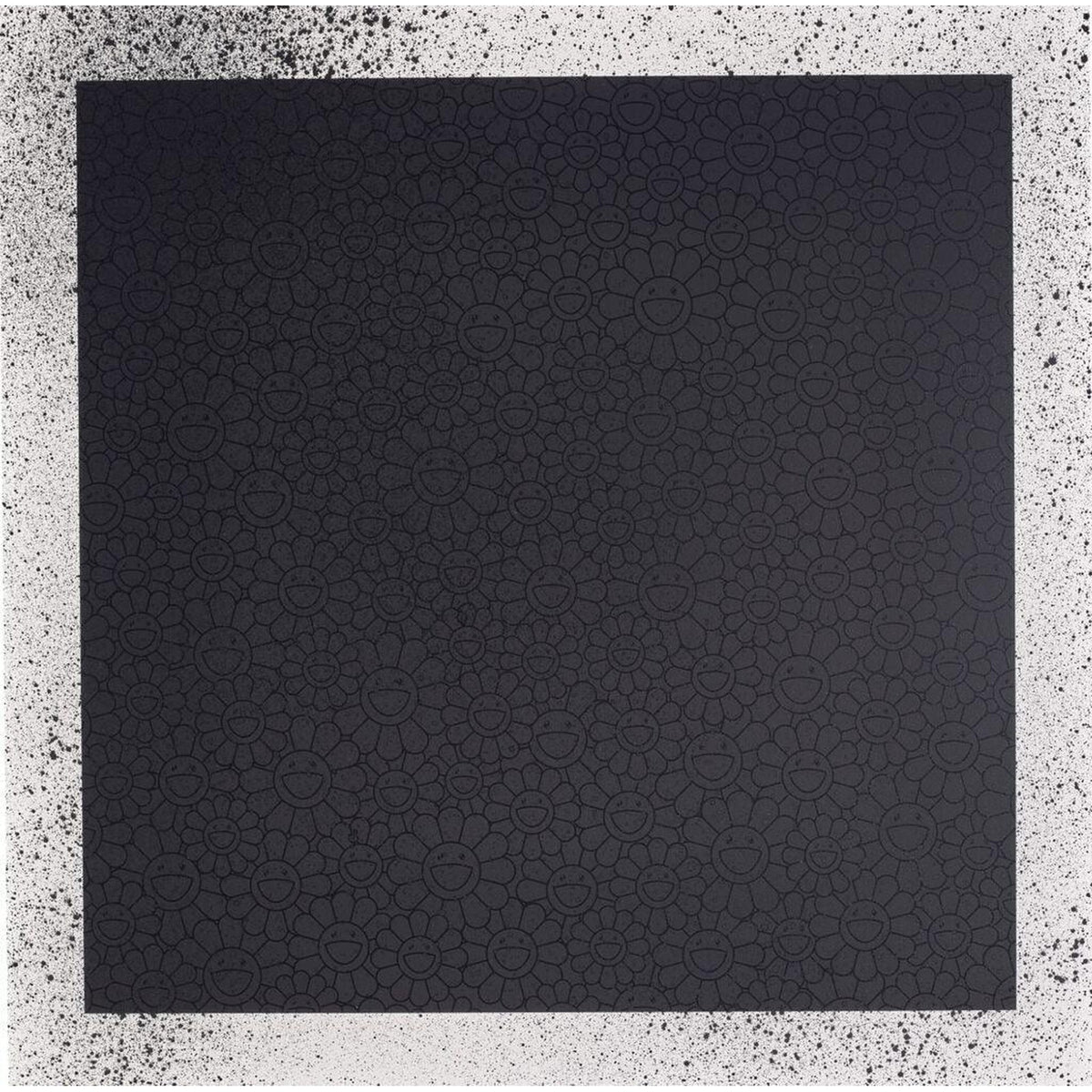 Takashi Murakami, Black Flowers Square (TM/KK For BLM), 2020, 2020