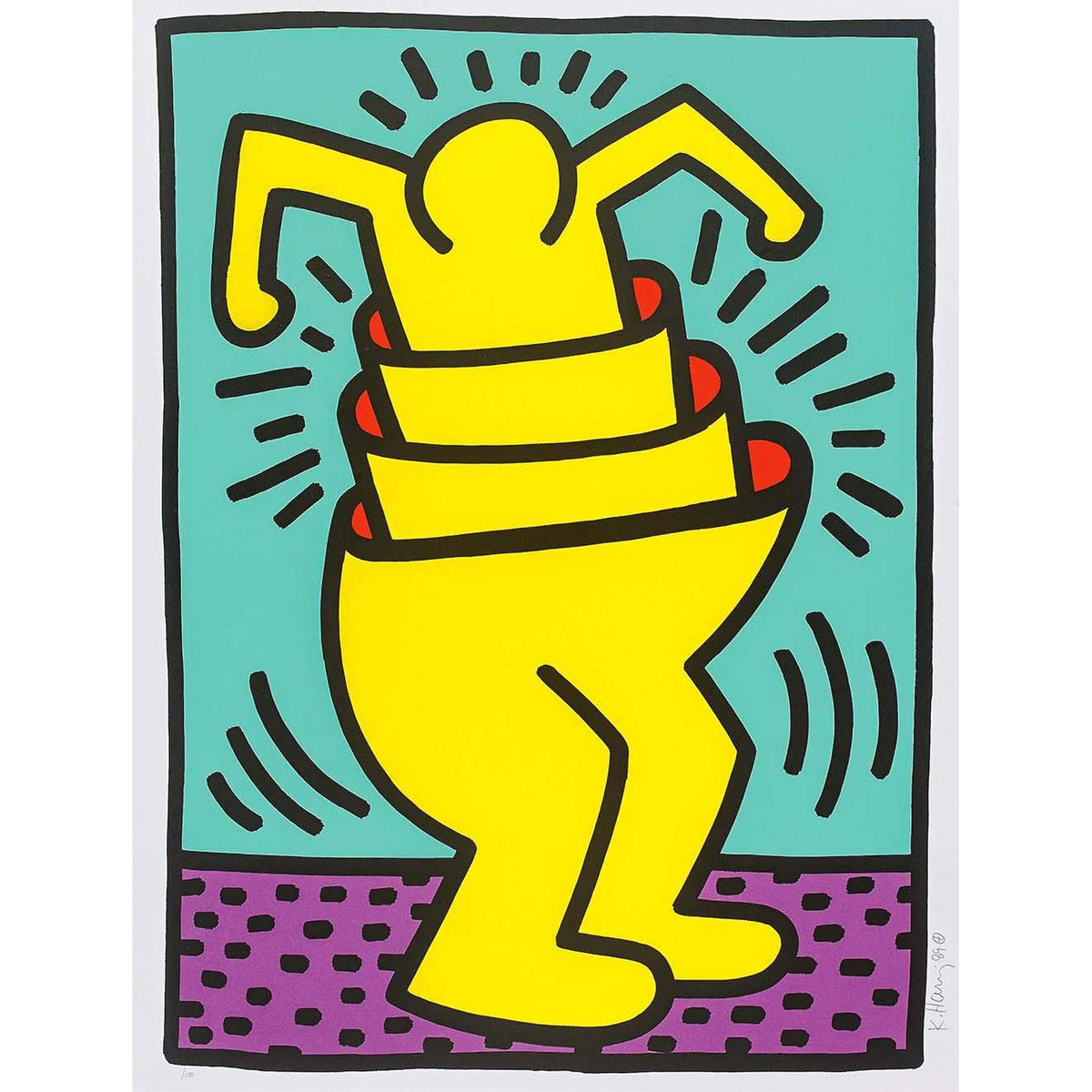 Keith Haring, Untitled (Concentric Man), 1989