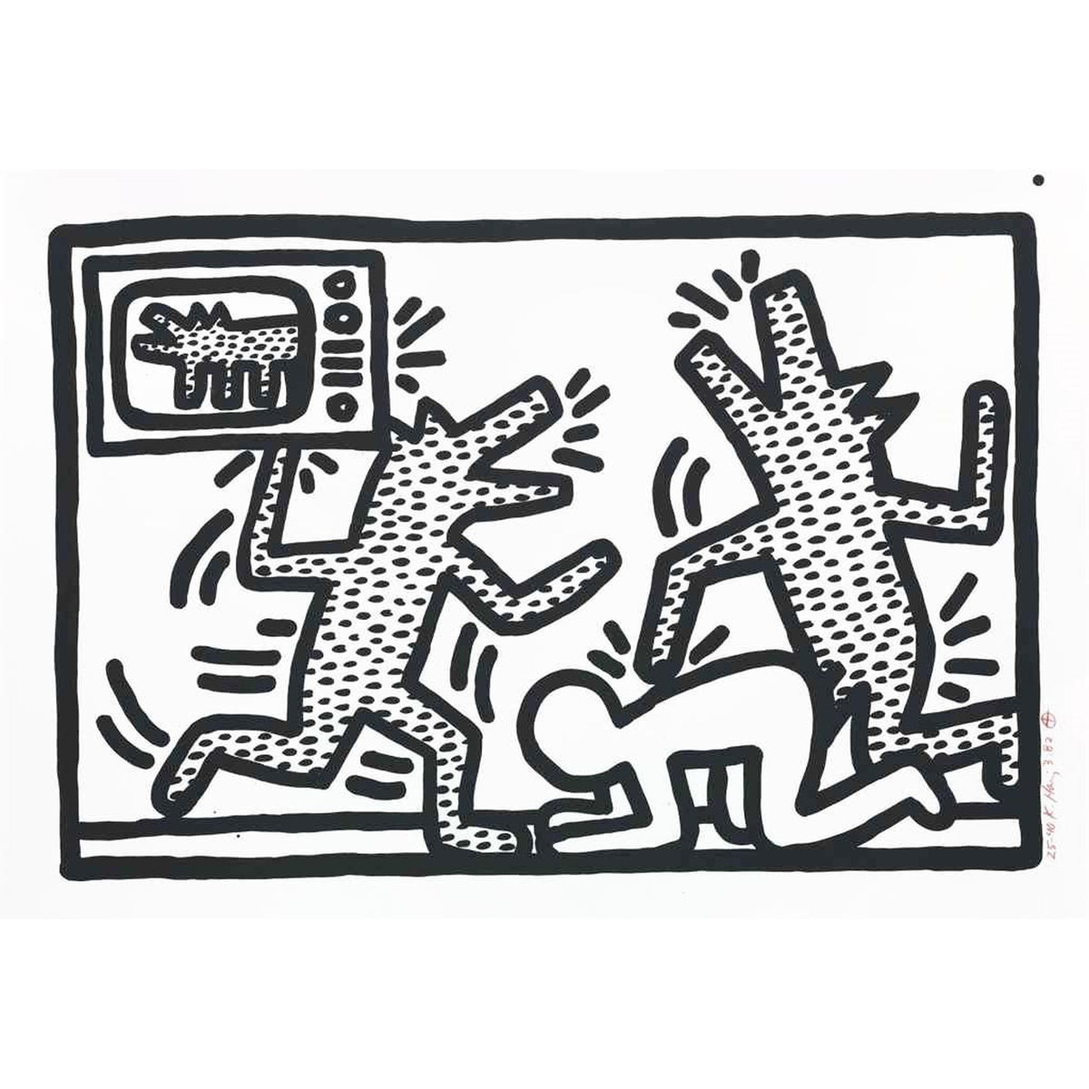 Keith Haring, Plate II, Untitled 1 - 6, 1982