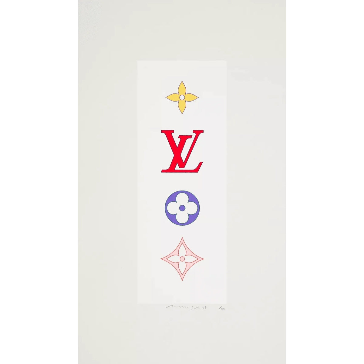 Takashi Murakami, SUPERFLAT Colorful Monogram < White >, 2003, 2003