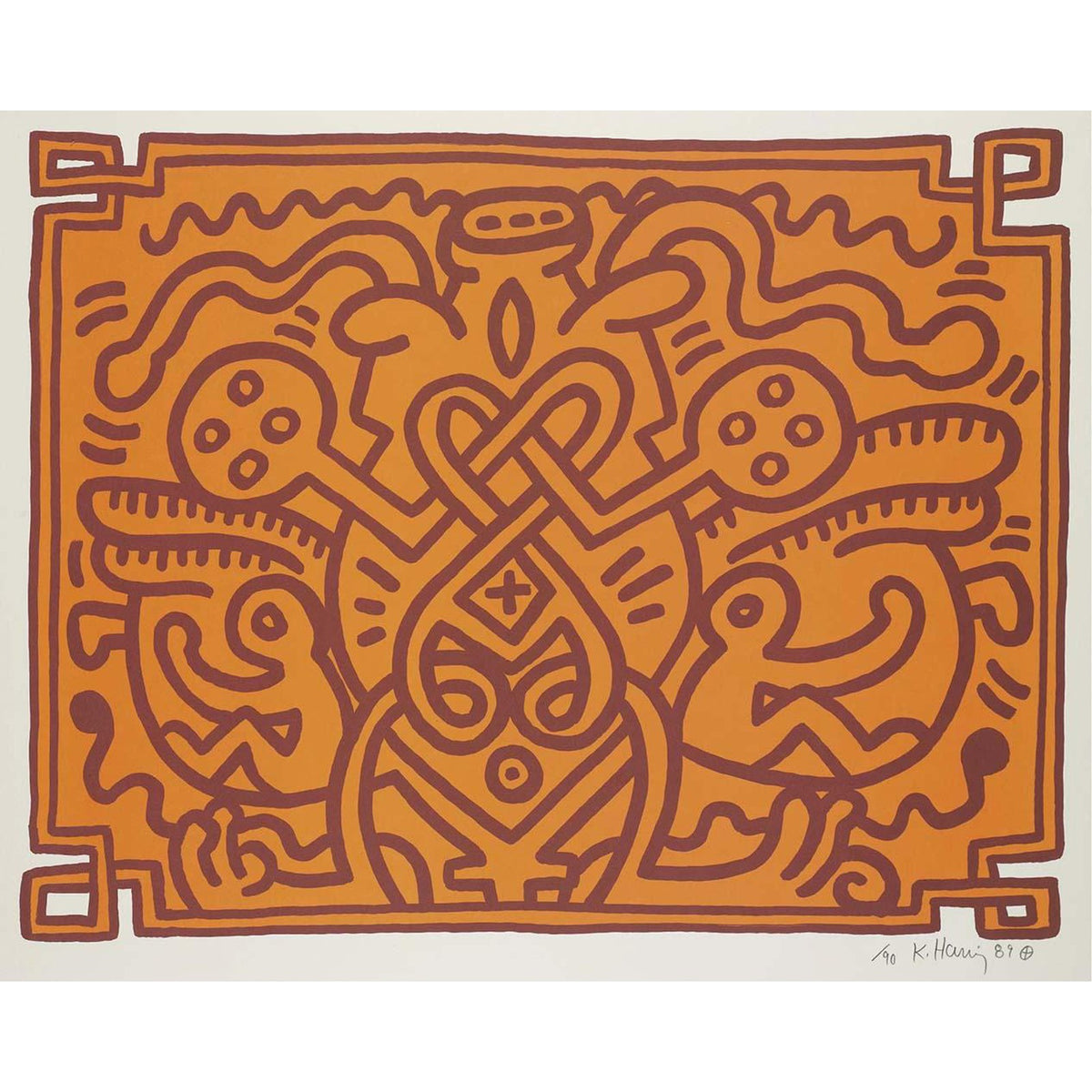 Keith Haring, Chocolate Buddha 4, 1989