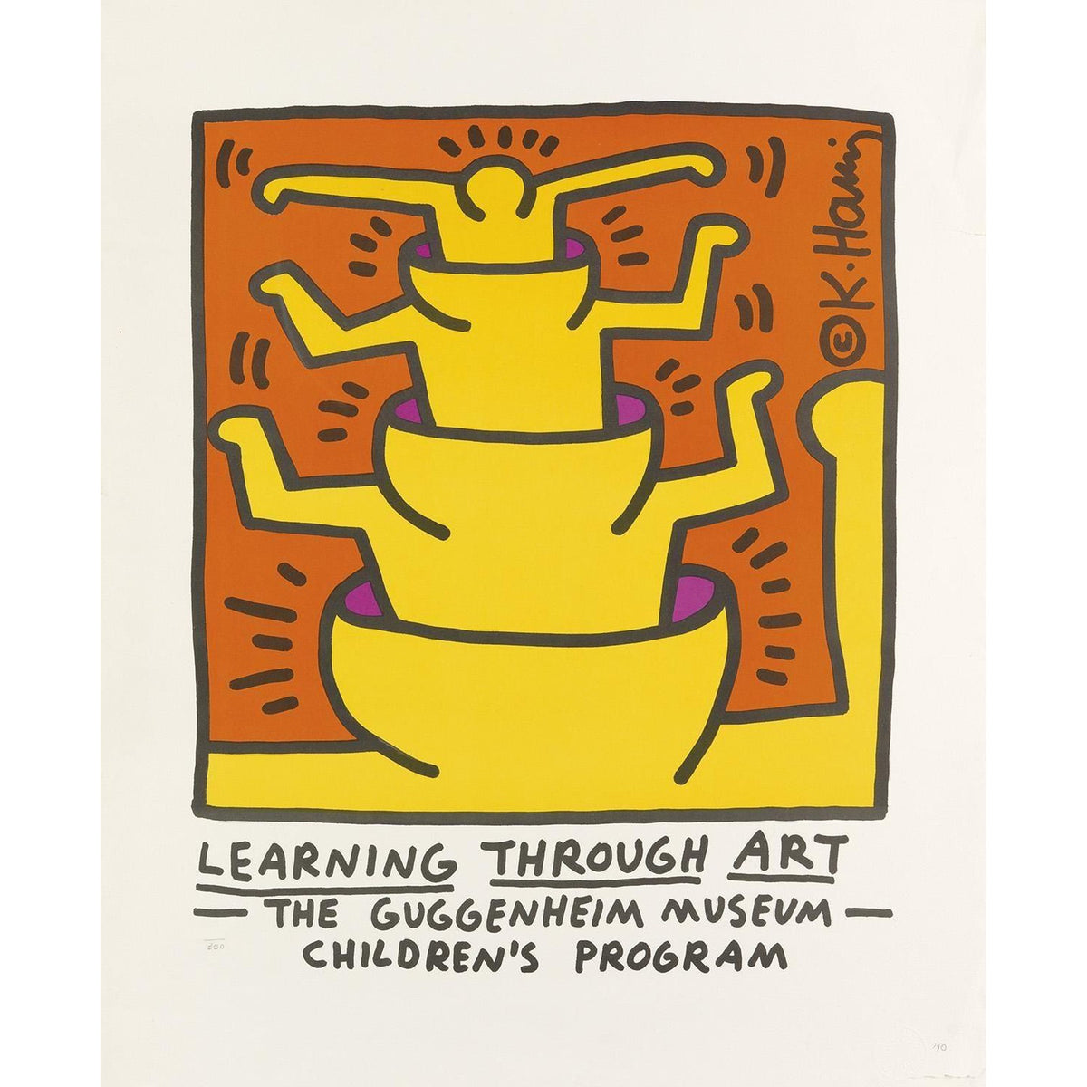 Keith Haring, Learning Through Art Poster, 1999