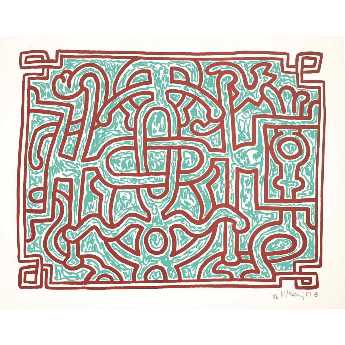 Keith Haring, Chocolate Buddha 5, 1989