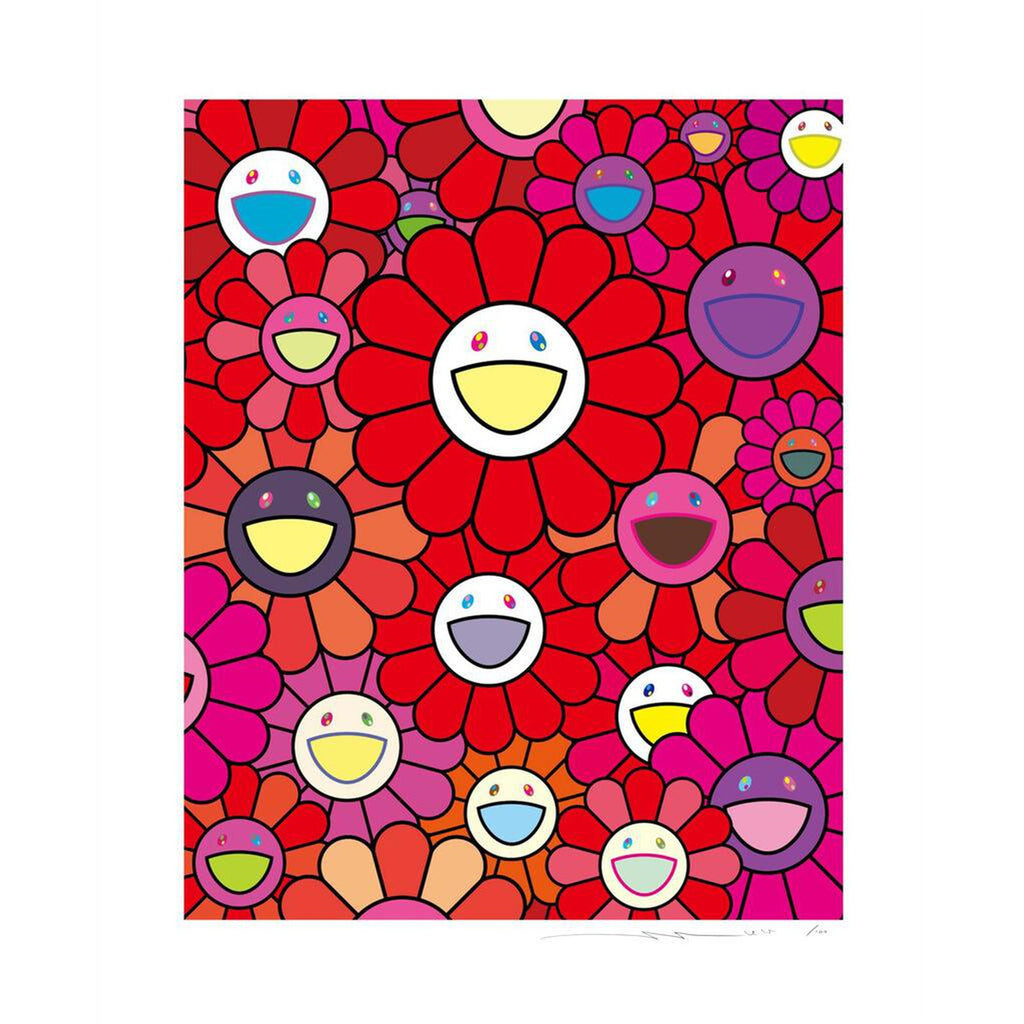 Takashi Murakami, Flowers and Prosperity Bloody Red, 2025, 2025