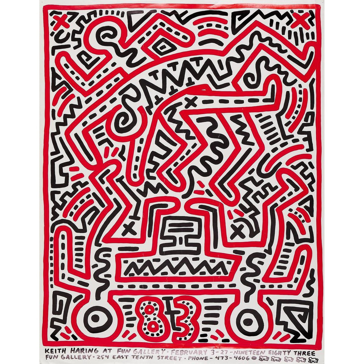 Keith Haring, Poster For Fun Gallery, 1983