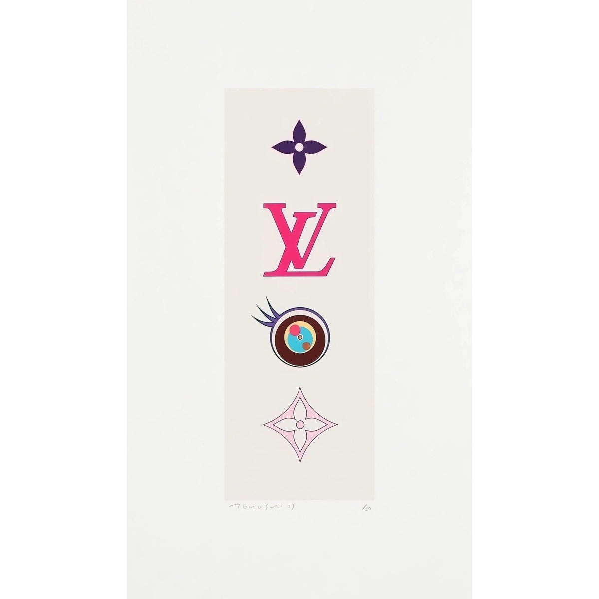 Takashi Murakami, Eye Love SUPERFLAT < Eye Pink >, 2003, 2003