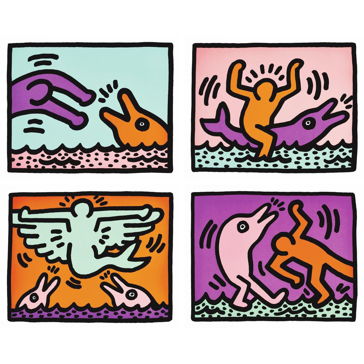 Keith Haring, Pop Shop V (complete set), 1989