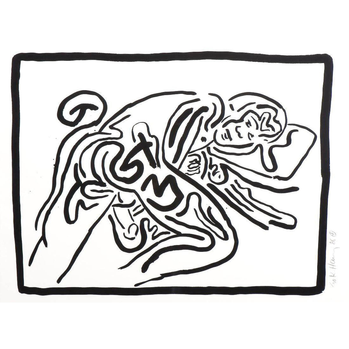 Keith Haring, Bad Boys 5, 1986