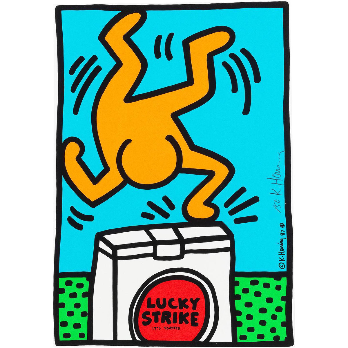 Keith Haring, Lucky Strike (blue), 1987