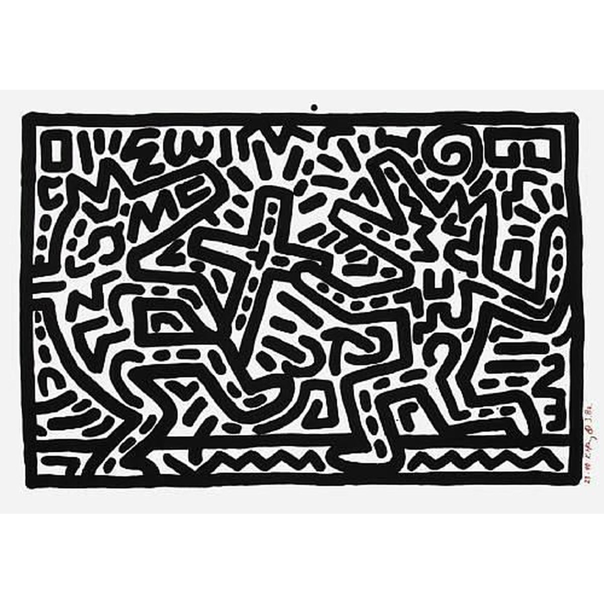 Keith Haring, Plate VI, Untitled 1 - 6, 1982