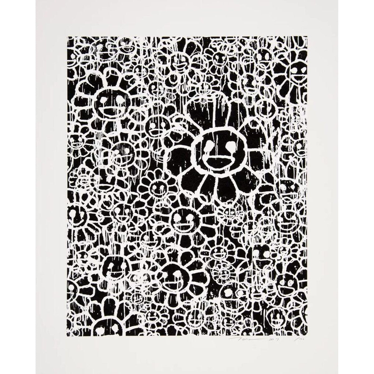 Takashi Murakami, MADSAKI Flowers C Black (working title), 2017, 2017