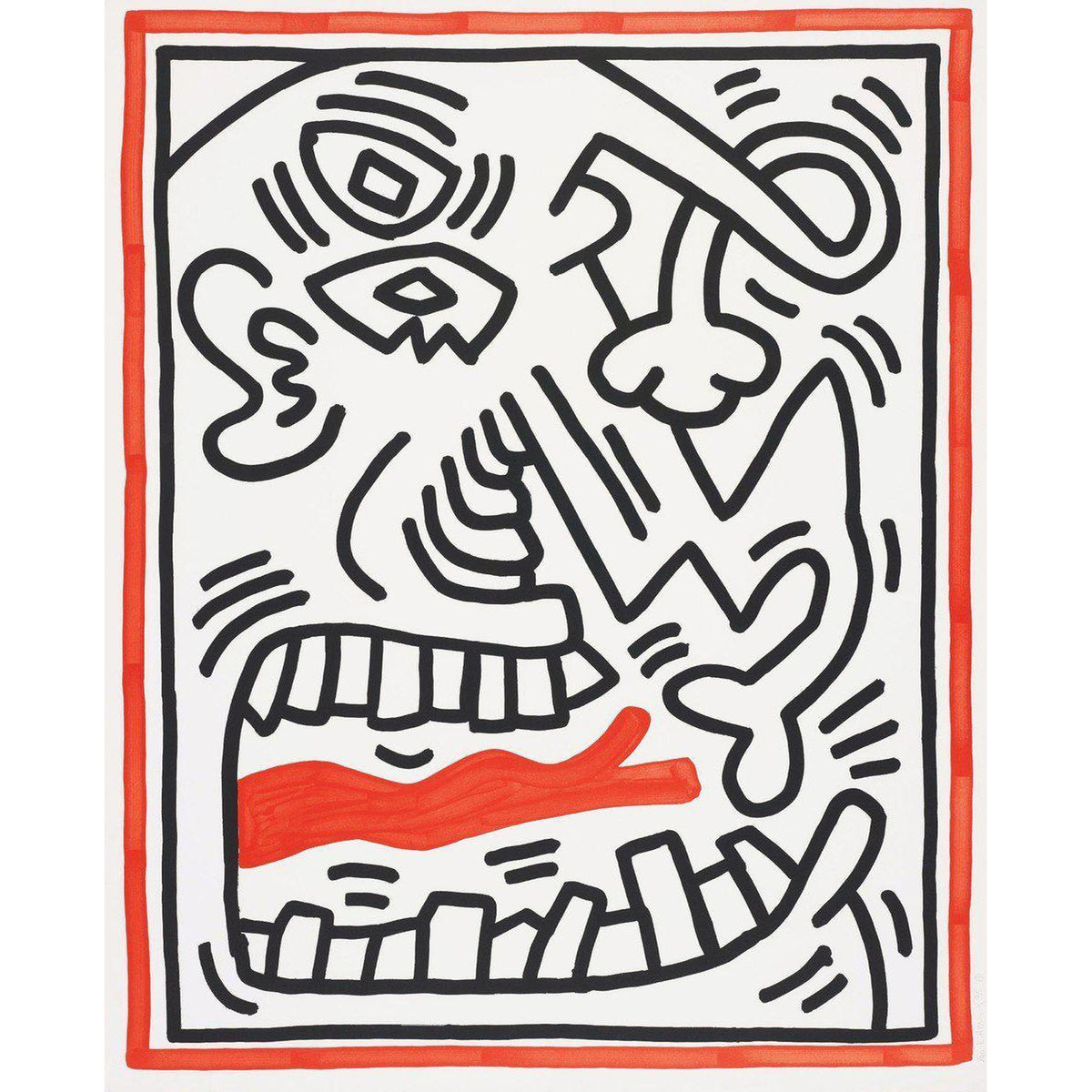 Keith Haring, Three Lithographs 2, 1985