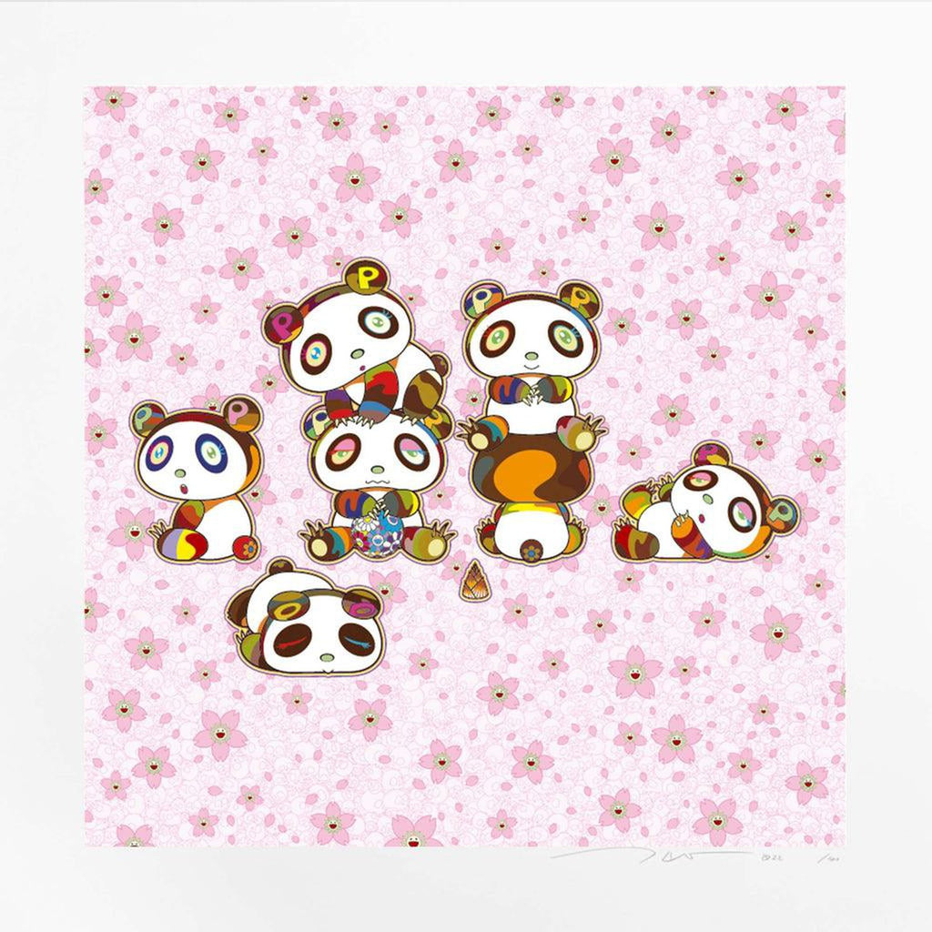 Takashi Murakami, Baby Pandas Cuddling! Yay!, 2022, 2022