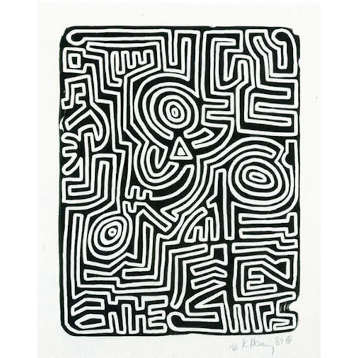 Keith Haring, Stones 3, 1989