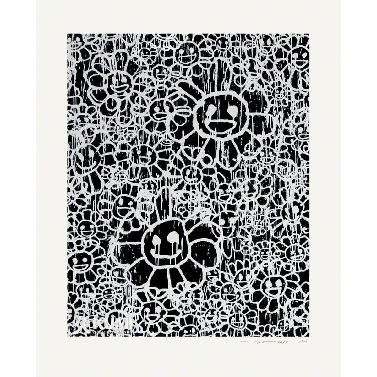 Takashi Murakami, MADSAKI Flowers A Black (working title), 2017, 2017