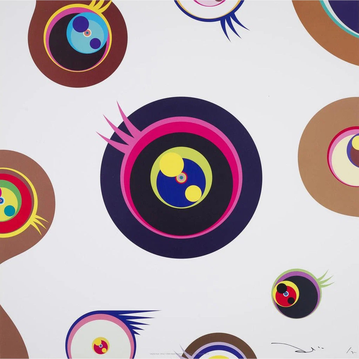 Takashi Murakami, Jellyfish Eyes - White 1, 2011, 2011