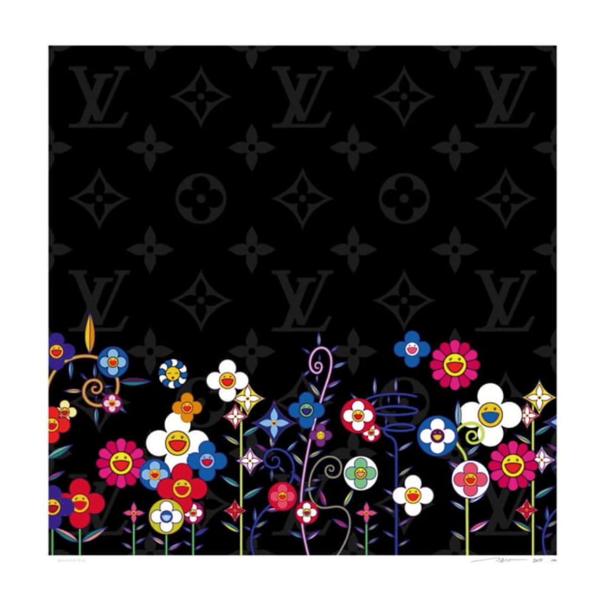 Takashi Murakami, LV Flower Garden Black, 2025, 2025