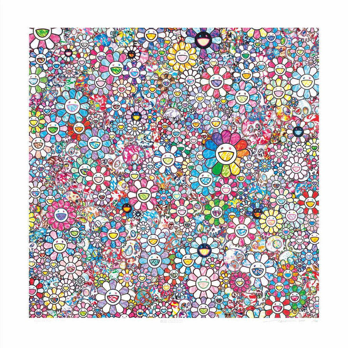Takashi Murakami, Flowers and Skulls, 2025, 2025