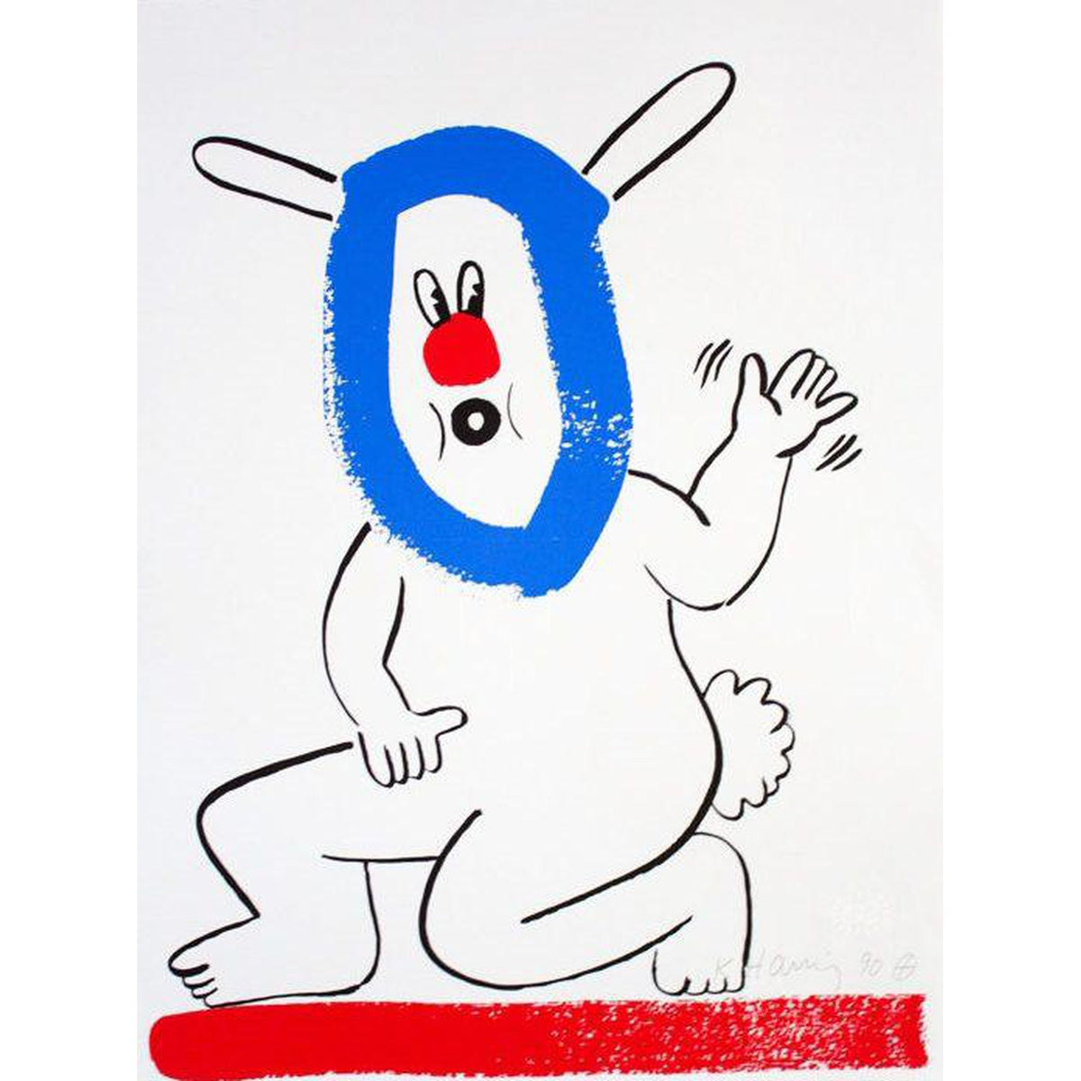 Keith Haring, The Story Of Red And Blue 18, 1989