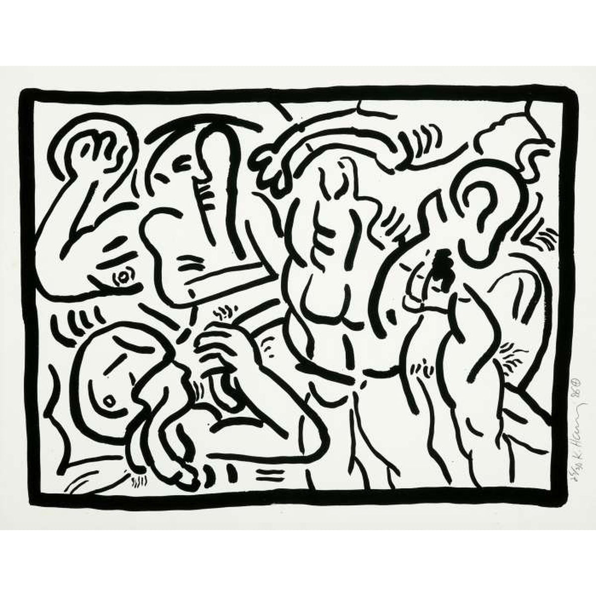 Keith Haring, Bad Boys 6, 1986