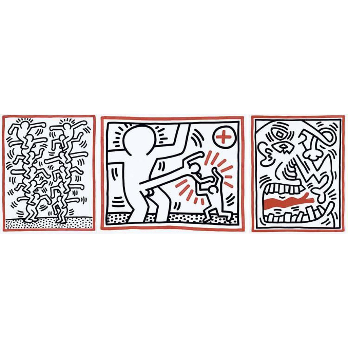 Keith Haring, Three Lithographs (complete set), 1985