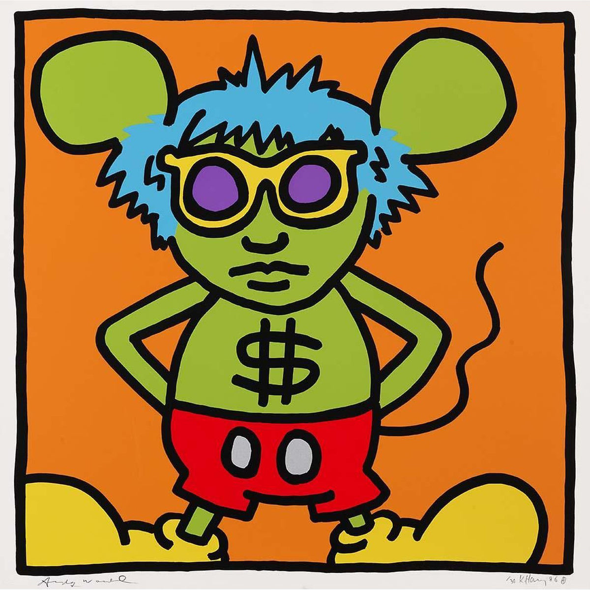 Keith Haring, Andy Mouse 4, 1986