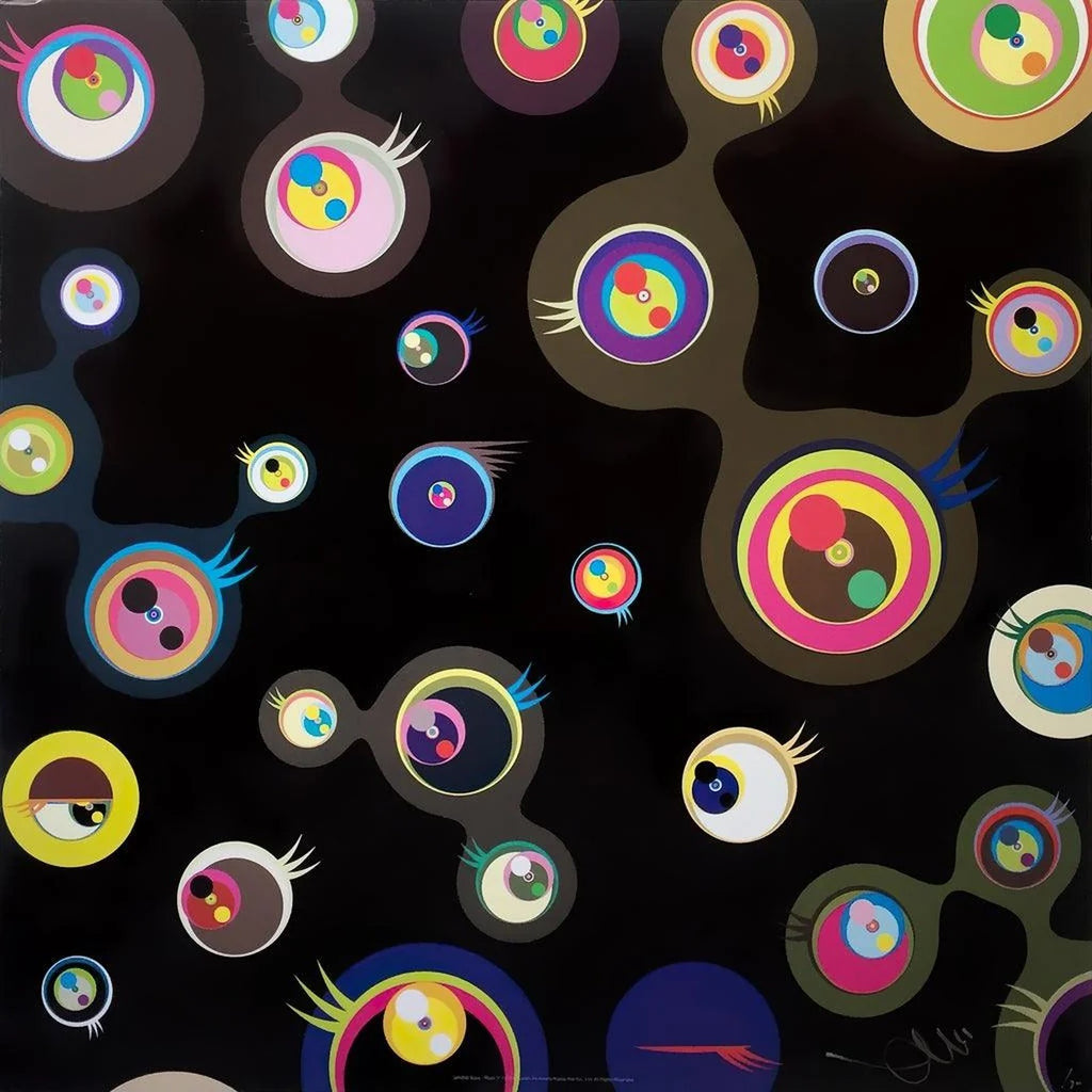 Takashi Murakami, Jellyfish Eyes - Black 3, 2011, 2011