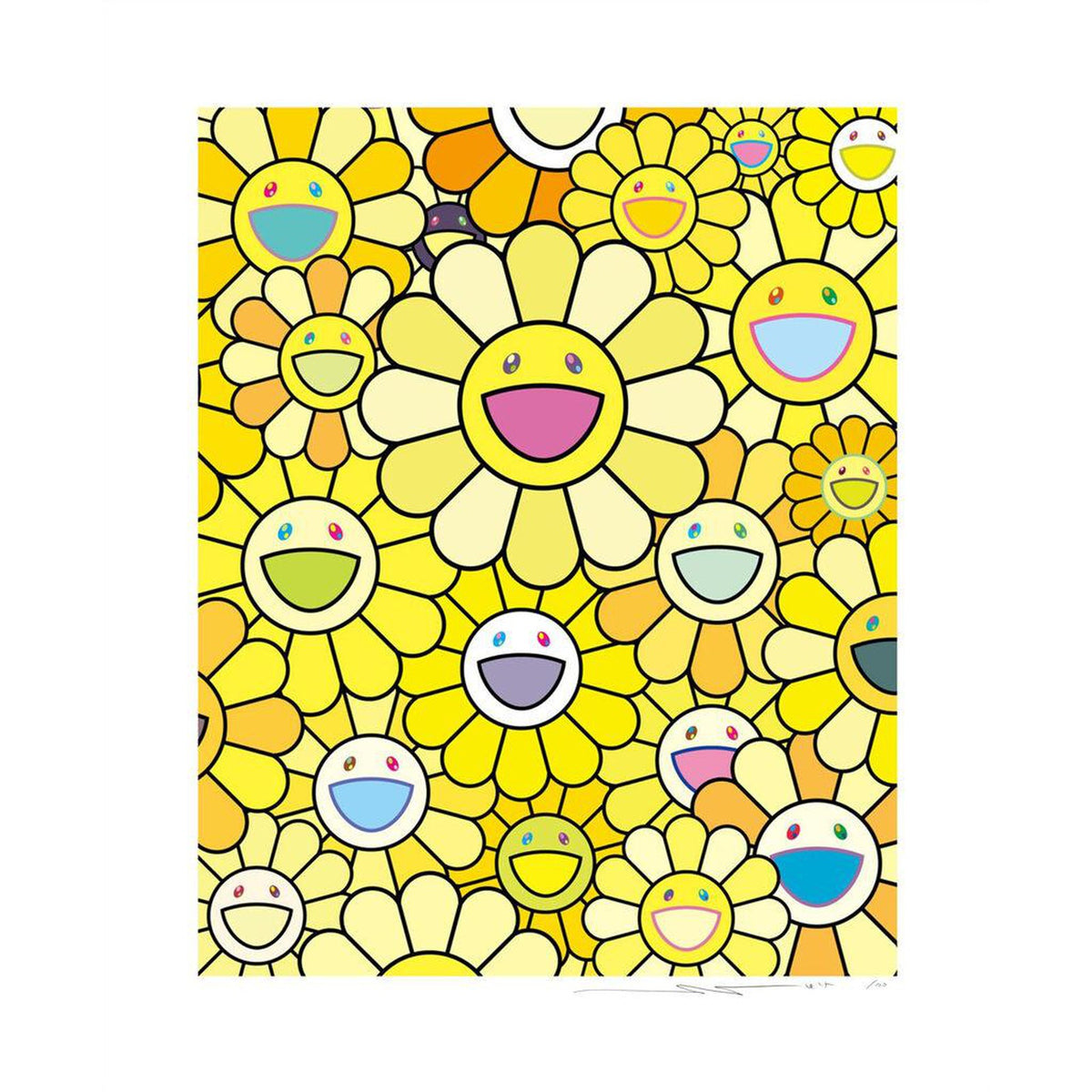Takashi Murakami, Flowers and Prosperity Golden Yellow, 2025, 2025