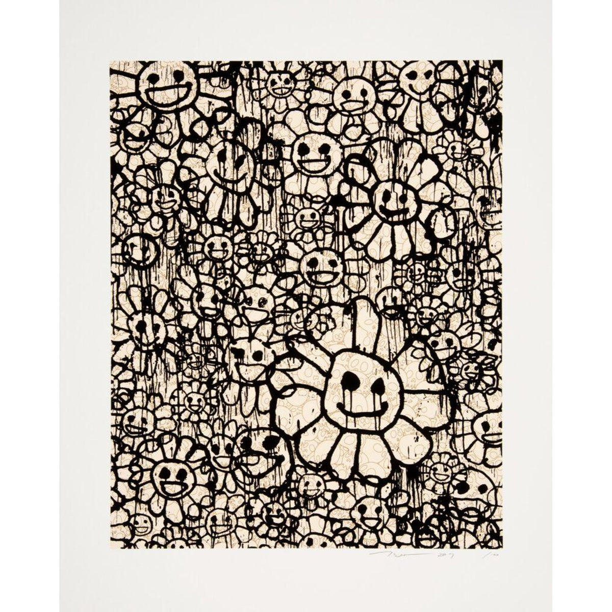 Takashi Murakami, MADSAKI Flowers B Beige (working title), 2017, 2017