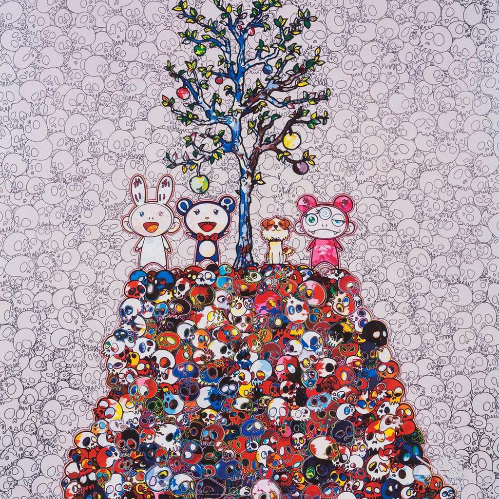 Takashi Murakami, Kaikai, Kiki, DOB, and POM atop the Mound of the Dead, 2013, 2013