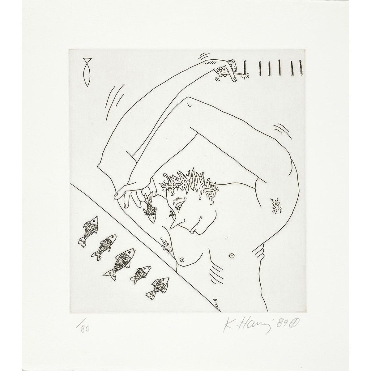 Keith Haring, The Valley Page 7, 1989