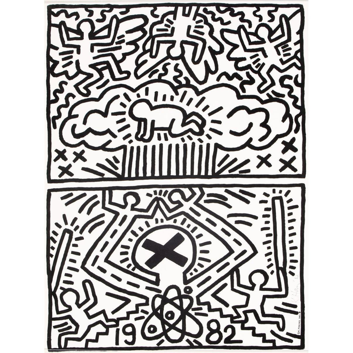 Keith Haring, Poster For Nuclear Disarmament, 1982