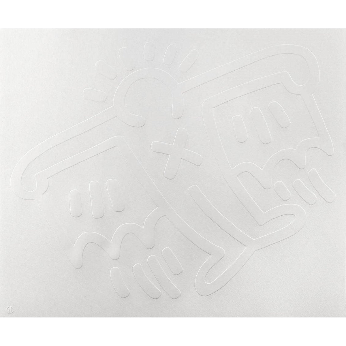 Keith Haring, Flying Devil (white), 1990