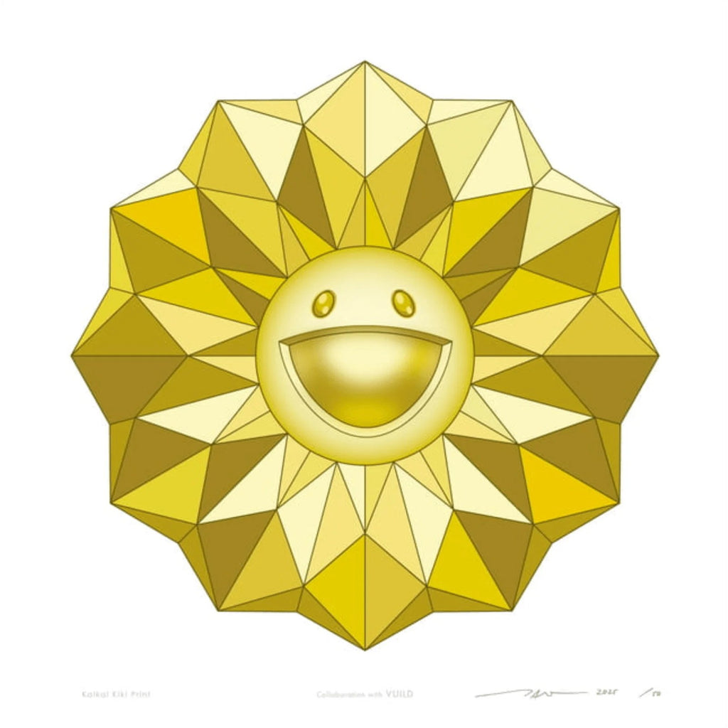 Takashi Murakami, Flower Polygon Gold (VUILD), 2025, 2025