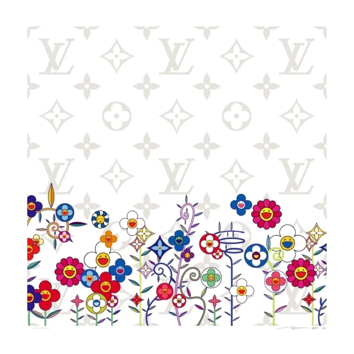 Takashi Murakami, LV Flower Garden White, 2025, 2025