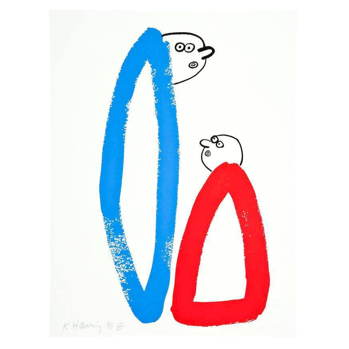 Keith Haring, The Story Of Red And Blue 14, 1989