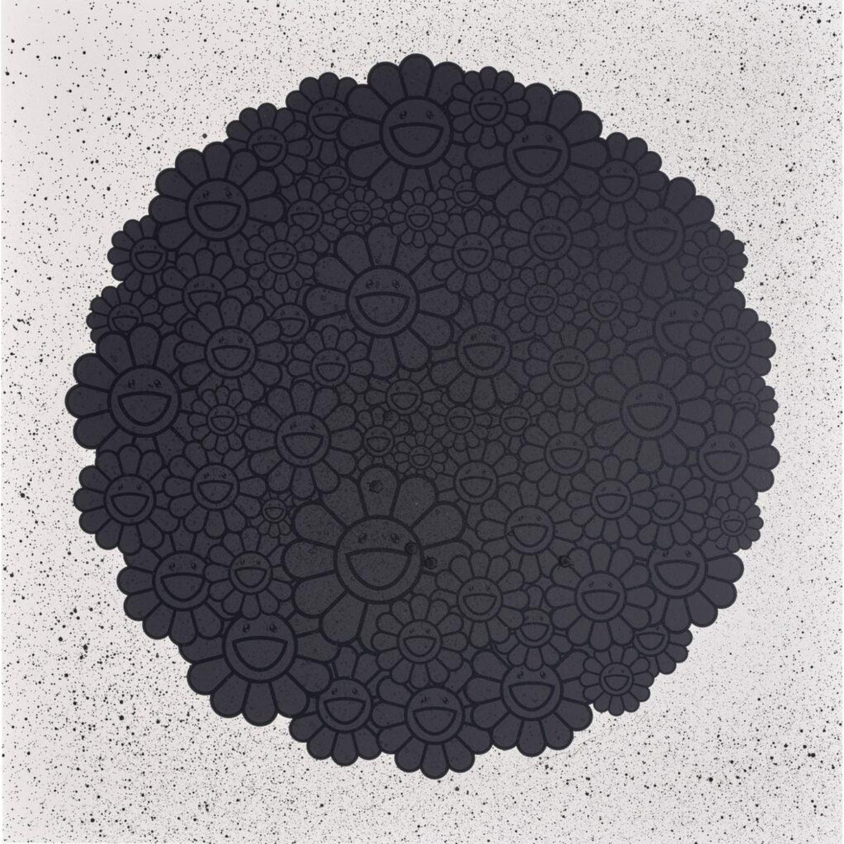 Takashi Murakami, Black Flowers Round (TM/KK For BLM), 2020, 2020