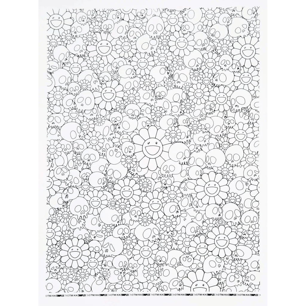 Takashi Murakami, Skulls & Flower (White), 2018, 2018