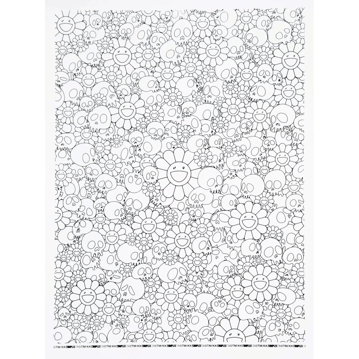 Takashi Murakami, Skulls & Flower (White), 2018, 2018