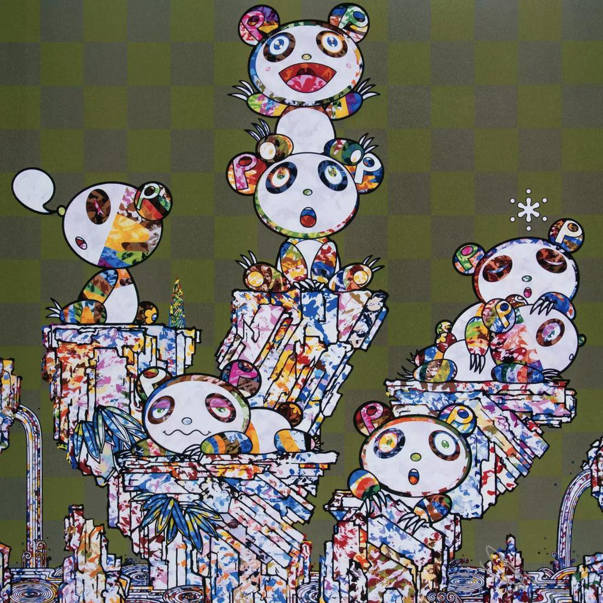 Takashi Murakami, Panda Cubs Pandas, 2019, 2019