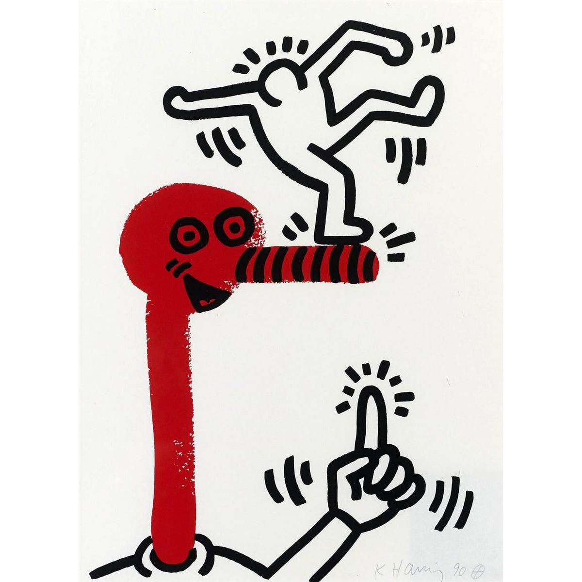Keith Haring, The Story Of Red And Blue 1, 1989
