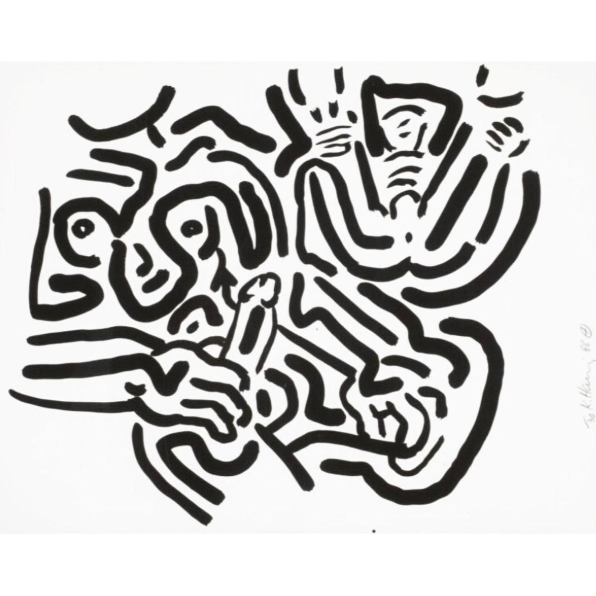 Keith Haring, Bad Boys 3, 1986