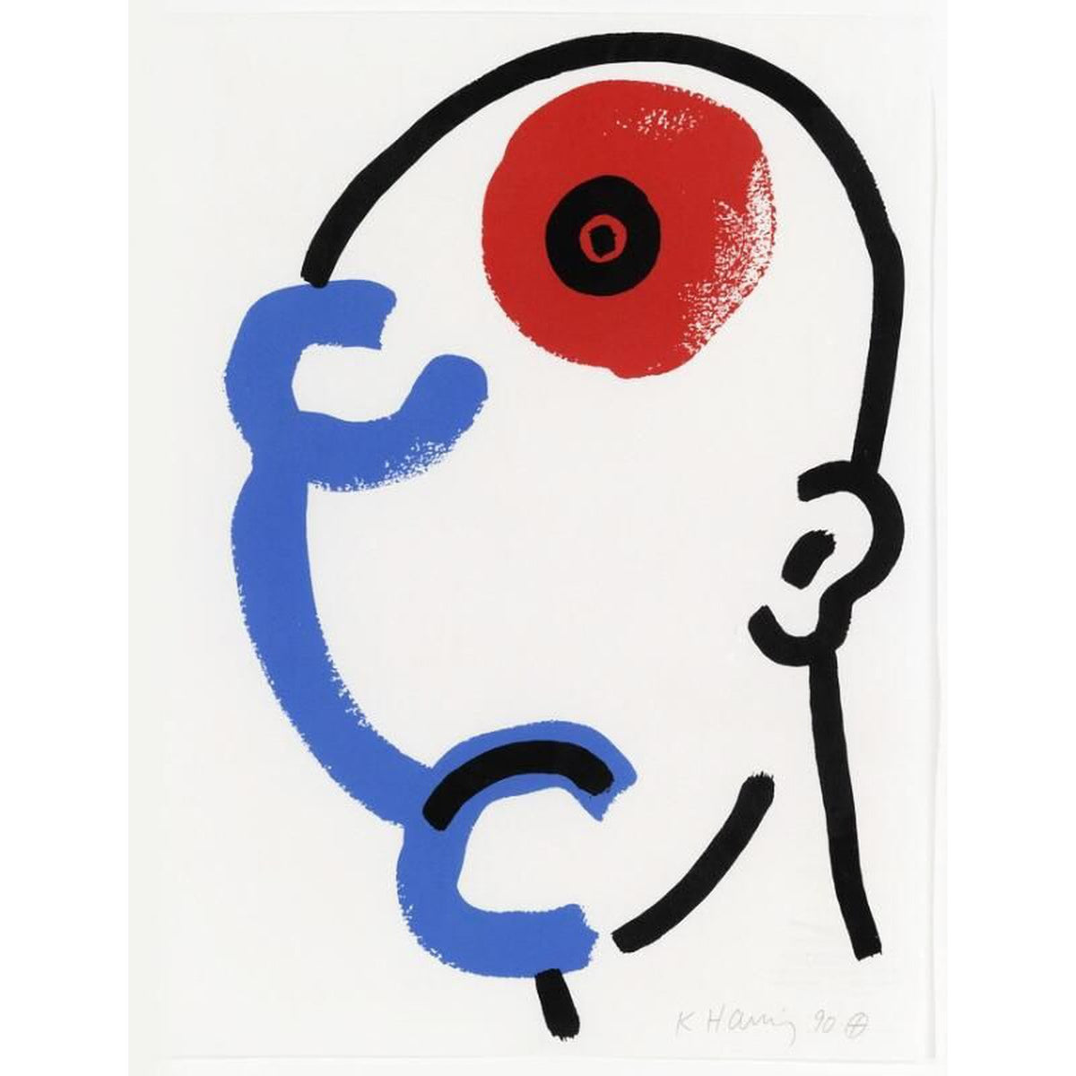 Keith Haring, The Story Of Red And Blue 13, 1989