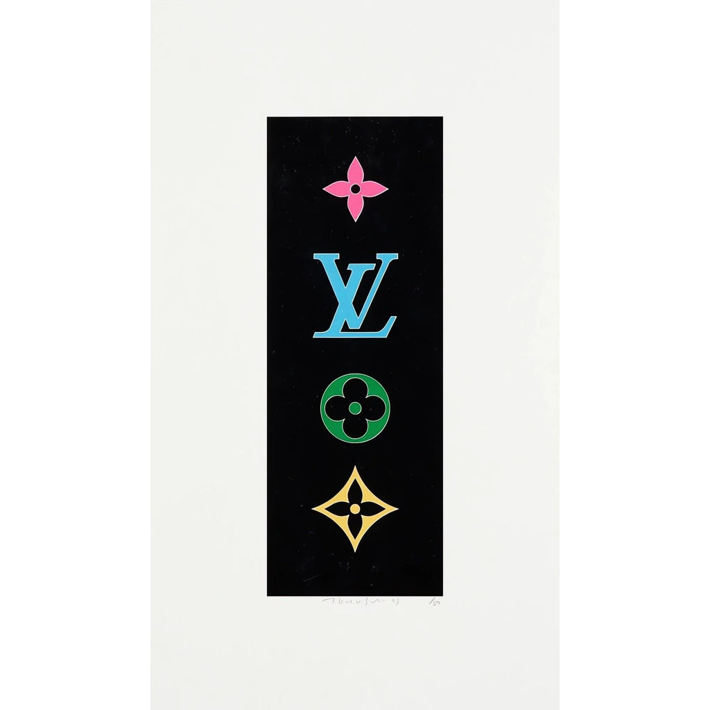 Takashi Murakami, SUPERFLAT Colorful Monogram < Black >, 2003, 2003