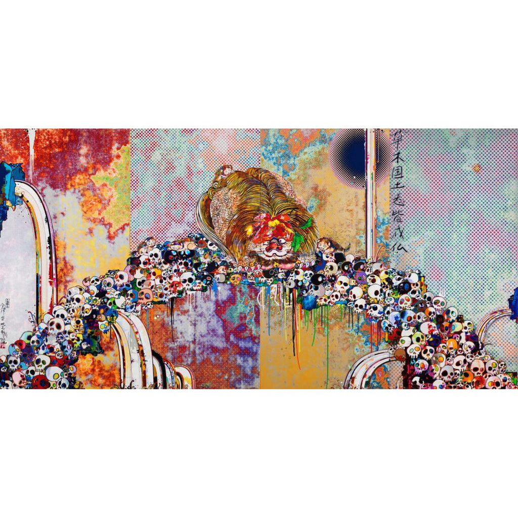 Takashi Murakami, Of Chinese Lions, Peonies, Skulls, And Fountains, 2012, 2012
