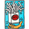 Keith Haring, Lucky Strike (blue, white), 1987